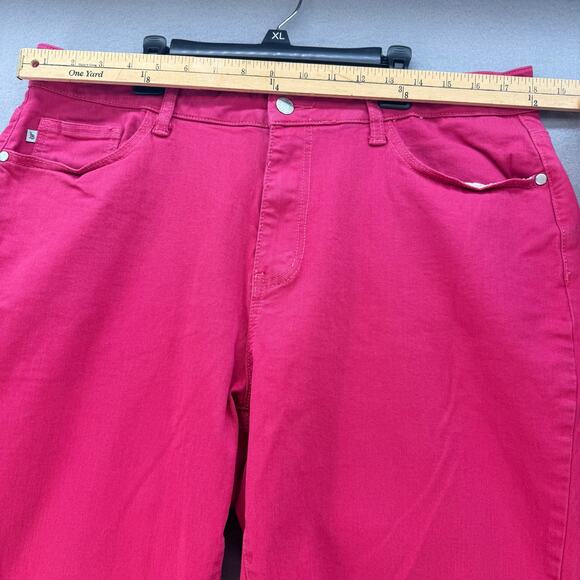 Judy Blue Jeans Women 18W Bright Pink Skinny Fit Summer Preppy Normcore - Picture 11 of 15